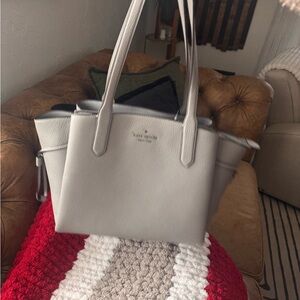 Kate Spade Light Gray Tote Bag